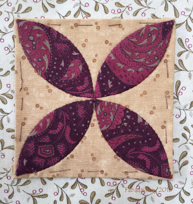 Dear Jane Quilt - Block E1 Aunt Exie's Phlox