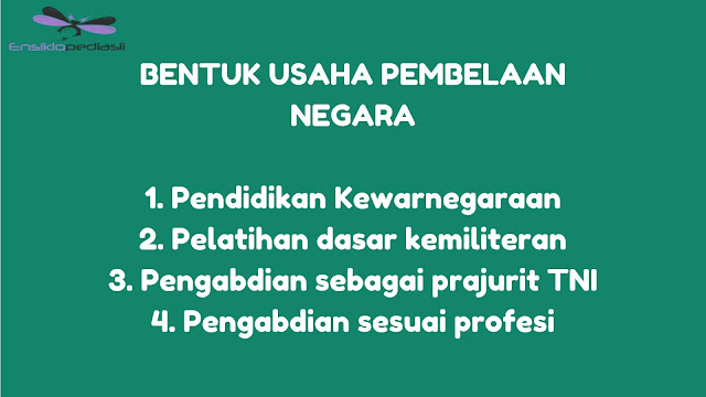 Bentuk-Bentuk Usaha Pembelaan Negara