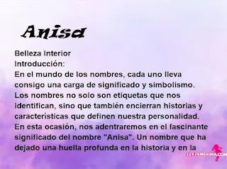 significado del nombre Anisa