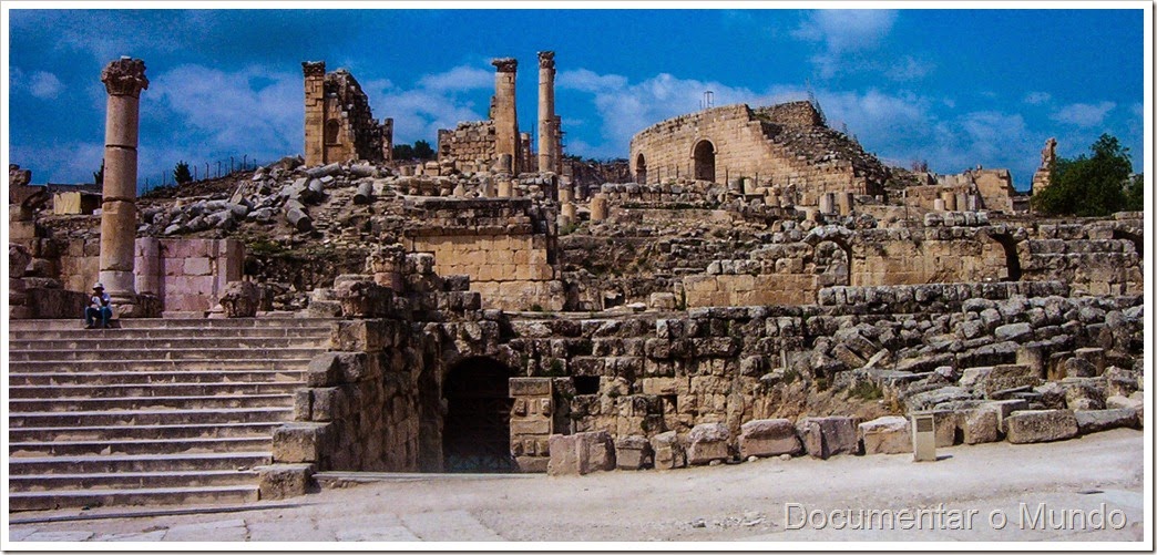 Templo de Zeus; Jerash; Jordânia; Temple of Zeus; Jordan