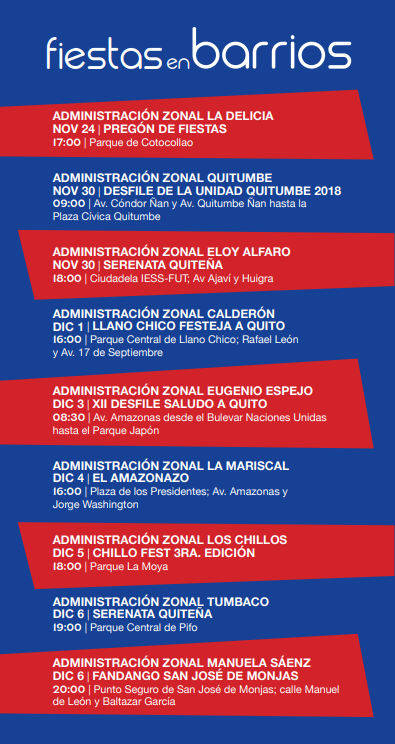 Programa Completo Fiestas De Quito 2018