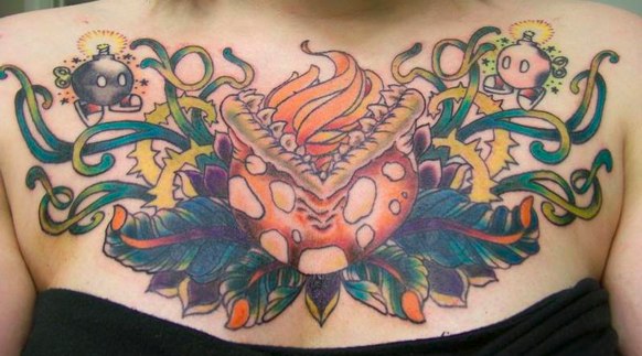 chest piece tattoo. Picture of Design Tattoos Games Image of Design Tattoos 