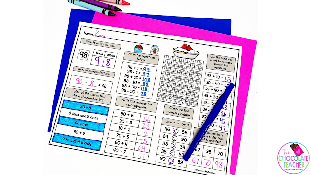 Include number sense activities like these in your April activities to give your students opportunities to practice place value and number sense every day.