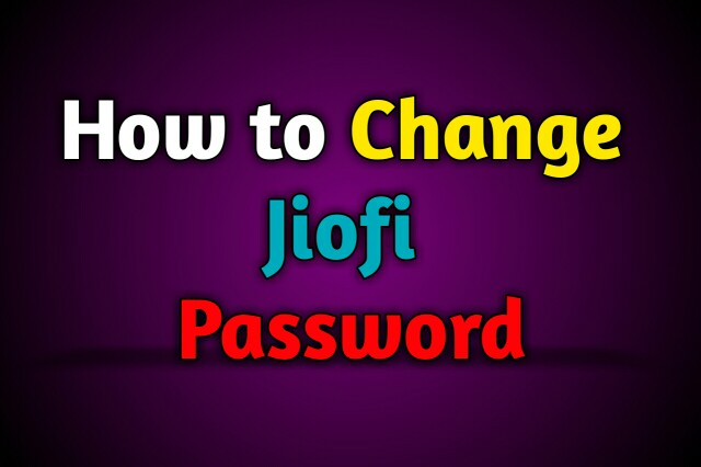 How to Change JioFi Password