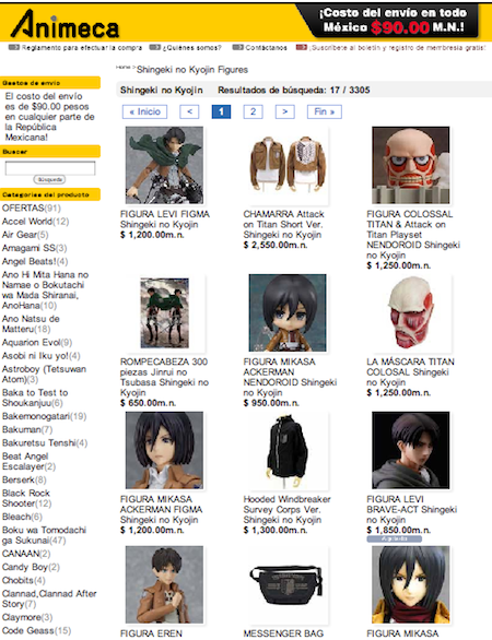 FIGURAS Shingeki no Kyojin