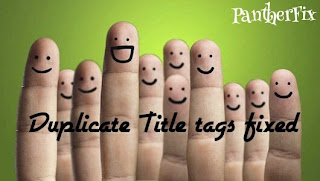 duplicate title tags blogger