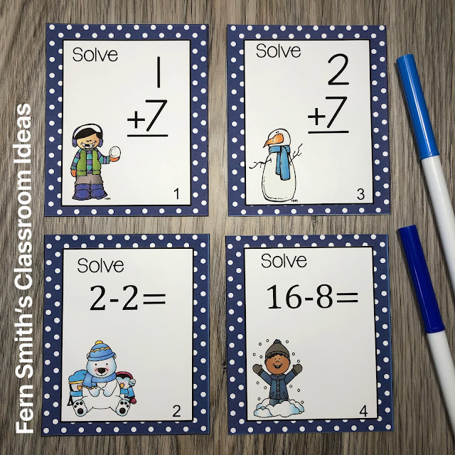 Click Here to Download These Winter Addition and Subtraction Task Cards for Your Classroom Today!