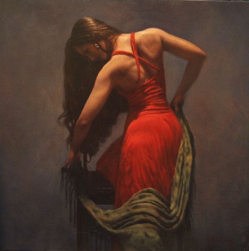 Hamish Blakely pinturas estilo clássico corpos realistas mulheres de costas ombros sensual