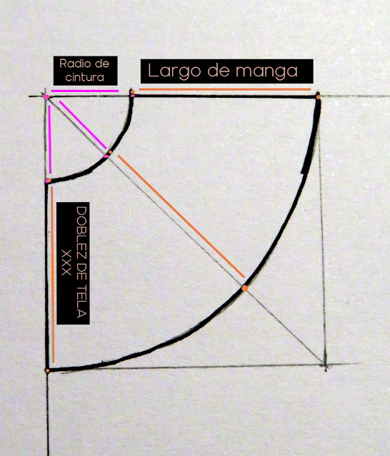 Patrón volante de capa entera para el puño de la manga