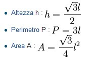 COME SI CALCOLA L'AREA DEL TRIANGOLO EQUILATERO