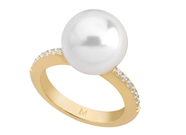 Majorica Pearl Ring with CZ