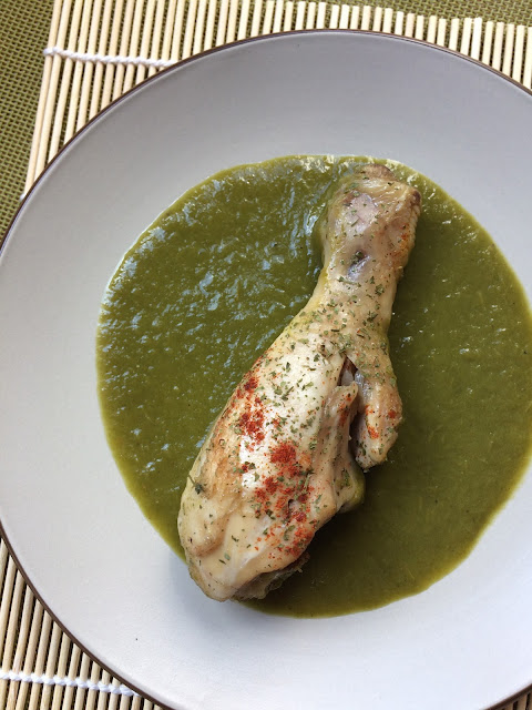 jamoncitos de pollo en salsa de pimiento verde receta