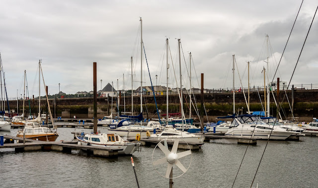 Photo of cloudy but bright conditions at Maryport Marina on Thursday afternoon