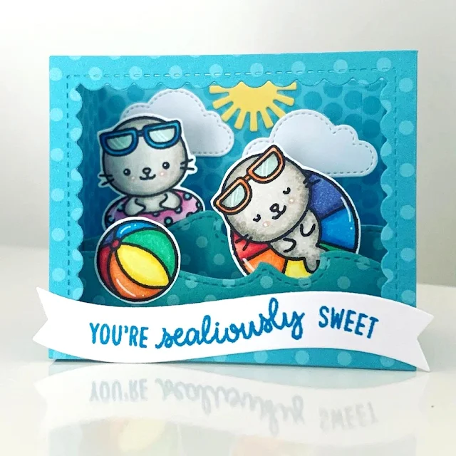 Sunny Studio Stamps: Sealiously Sweet Customer Card by Jo Smith