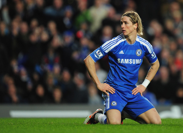 Fernando Torres of Chelsea looks on during the Barclays Premier League match between Chelsea and Sunderland at Stamford Bridge on January 14, 2012 in London, England