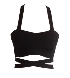 Monsterthigh Beautifulhalo Black Cross Strap Crop Top Review - black crop top roblox