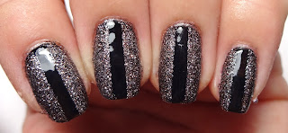 Glitter Stripe Nails