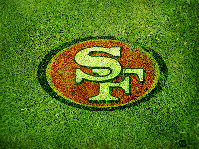 Sf 49ers Logo on Grass HD Wallpaper