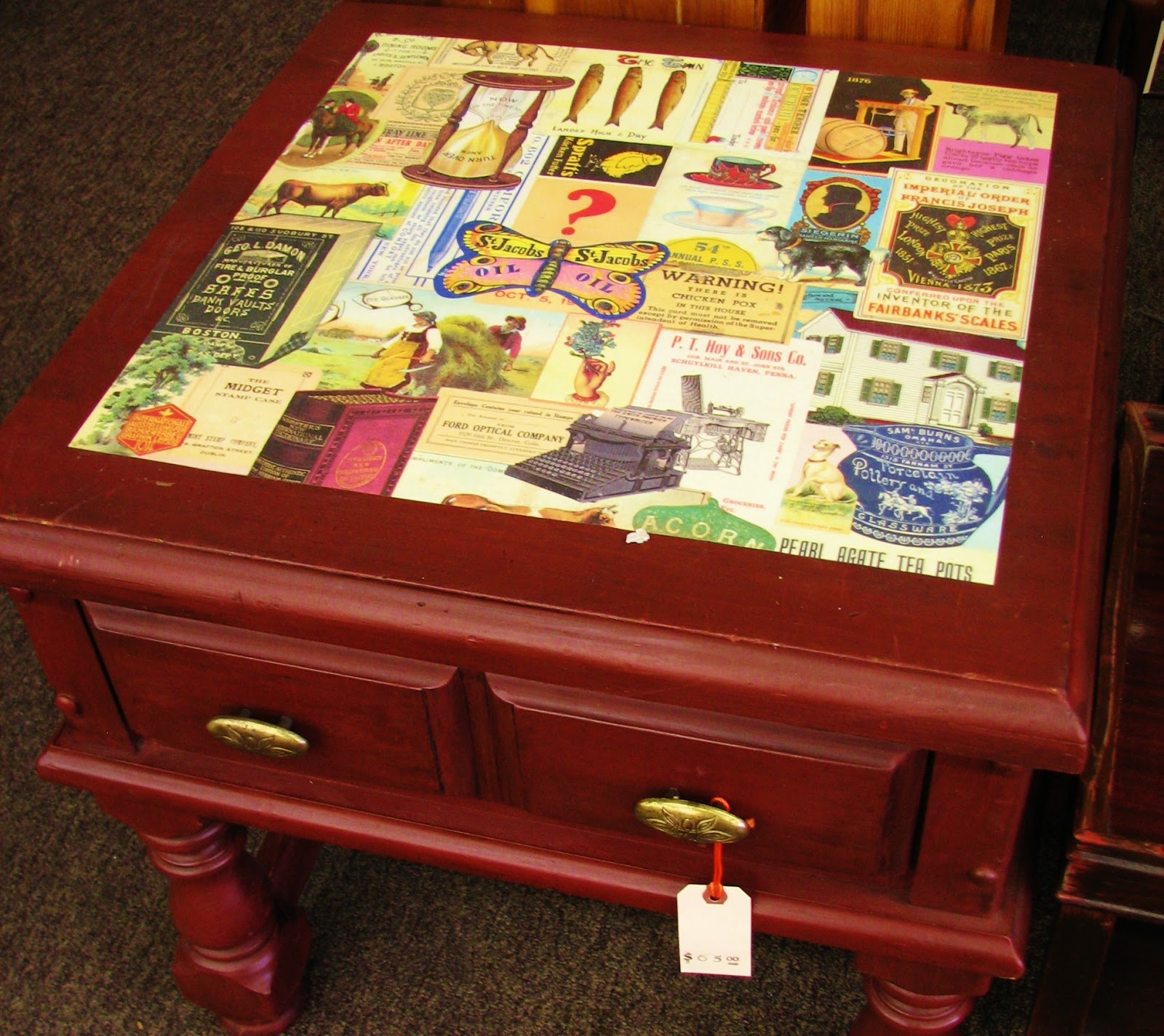 Funky Fresh Ithaca: Decoupage a Small Table Top Class