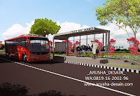 jasa gambar murah halte bus