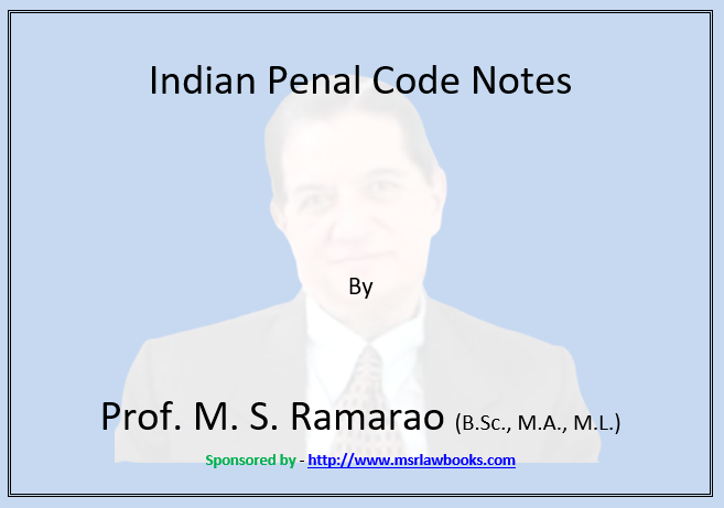 Indian Penal Code Notes | Sponsored by MSR Law Books