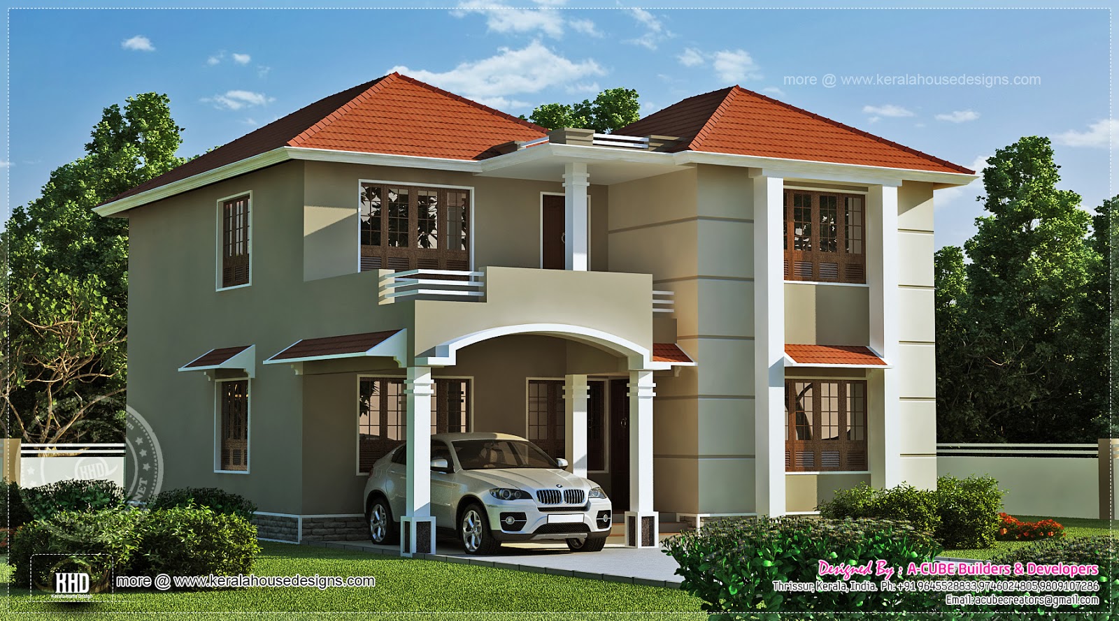 1962 square feet home exterior - Kerala home design and ...