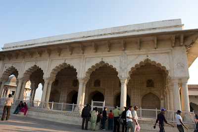 The Emperor's audience room in Agra Fort