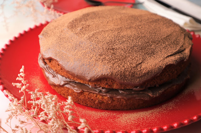 Bolo de Maçã, Cenoura e Brigadeiro (sem glúten)