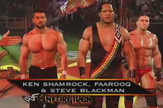 WWF -  Unforgiven 1998: In Your House 21 - Farooq, Steve Blackman & Ken Shamrock took on The Nation