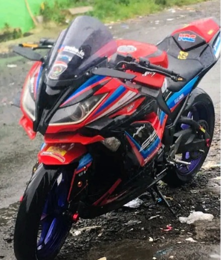 Modifikasi Ninja 250 red