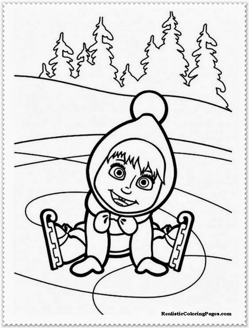 Download Masha And The Bear Coloring Pages | Realistic Coloring Pages