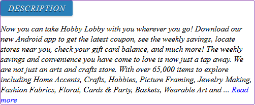 hobby lobby mobile coupon