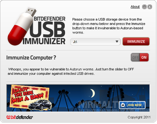 USB Immunizer Menyembuhkan PC dari USB Autorun Berbasis Malware