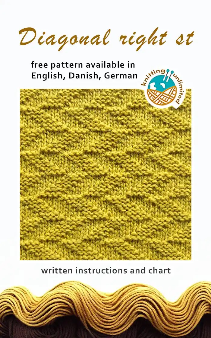 Jacquard stitch is free and available in English, Danish, and German