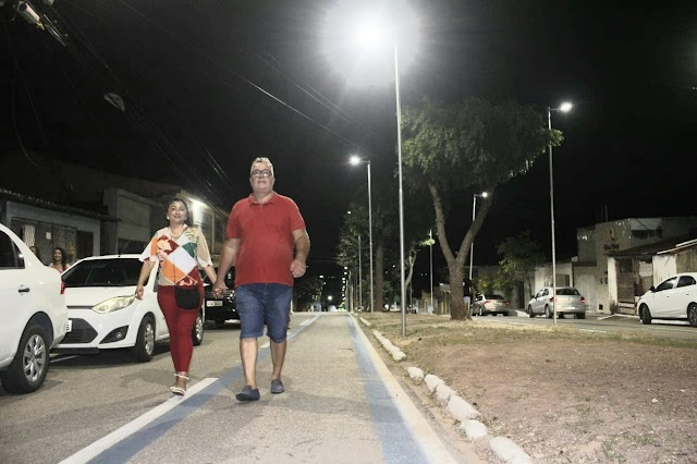 Bairro Nordeste ganha alameda para caminhada com moderna iluminação