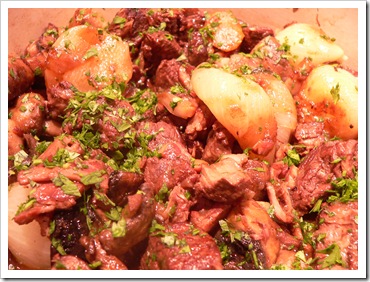 Boeuf Bourguignon close-up