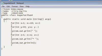 fungsi dari source code ini sebagai berikut Algoritma Segitiga Piramida