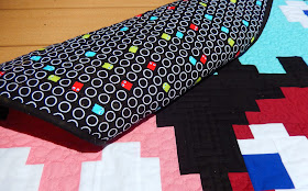 Back of Pac Man Ghost Quilt by Afton Warrick @ Quilting Mod