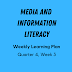 Media and Information Literacy Quarter 4, Week 3 Weekly Learning Plan