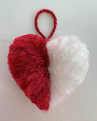 heart-shaped pom pom