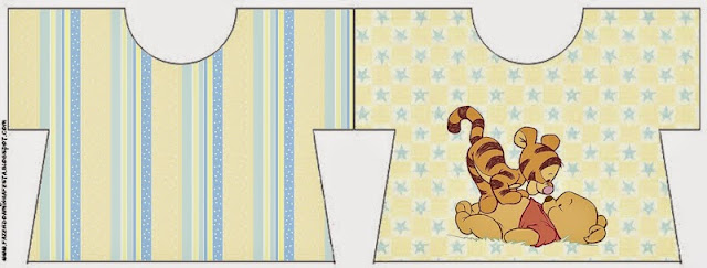 Winnie the Pooh Bebé: Invitaciones para Imprimir Gratis.