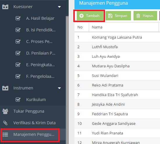 gambar cara tambah pengguna pengawas dan komite di aplikasi pmp