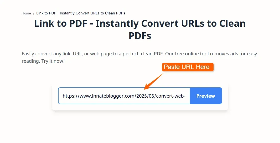 Online Link (Webpage) to PDF Tool to Convert Any URL to a Clean PDF