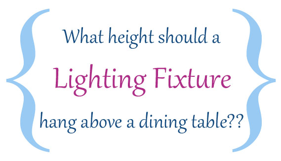 ROOMS: Design Tips: Hanging a Lighting Fixture over a Dining Table