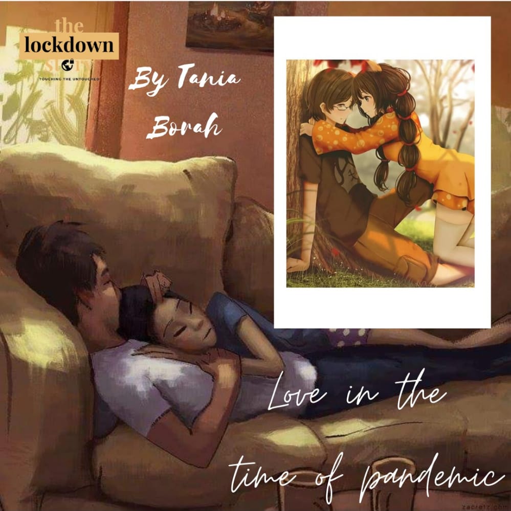 This picture shows a boy and girl in love