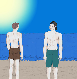 Amigos e praia (desenho)