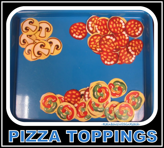 photo of: Pizza toppings for Day #3 of Delayed Gratification Art Process Project via RainbowsWithinReach 