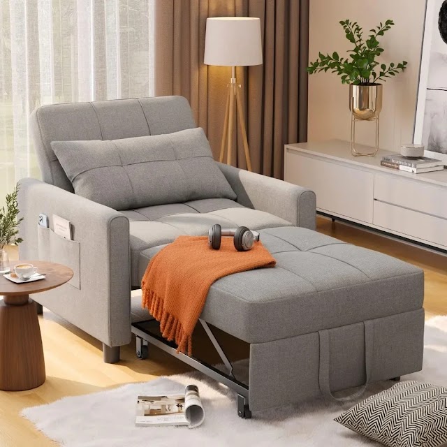 3-in-1 Transformable Lounge Chair Bed