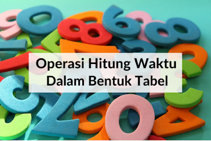 Soal Operasi Hitung Waktu Dalam Bentuk Tabel - Matematika Kelas 5