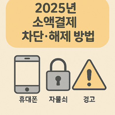 2025년 소액결제 차단·해제 방법｜휴대폰 소액결제 피해 막는 법